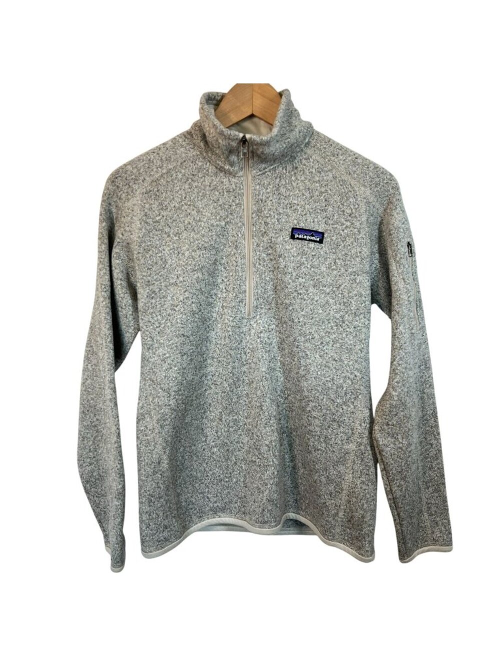 Patagonia Better Sweater Women L 1/4 Zip Pullover Gray Heather Fleece Outdoor - Picture 1 of 16